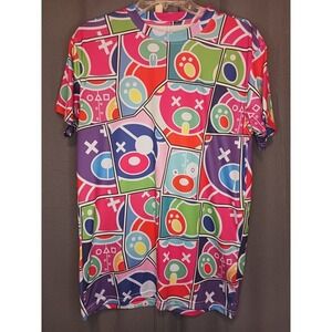 Bleeker & Mercer Mens Bright Colorful Print Short Sleeve Pullover‎ Shirt